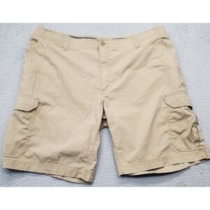 Lee Extreme Cargo Shorts Mens 42 Tan Performance Utility Pocket Outdoor Hiking